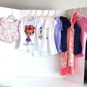 Girls bundle sizes 6- 8 small & medium 9 pieces